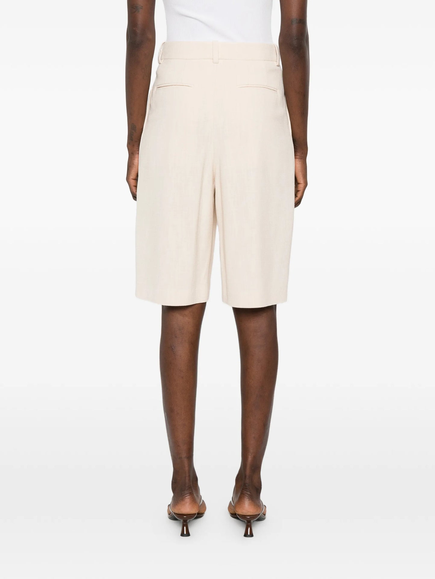 pleated tailored shorts