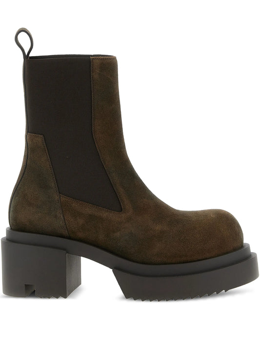 elastic-strap platform boots