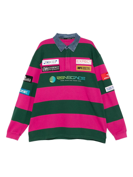 striped rugby polo shirt