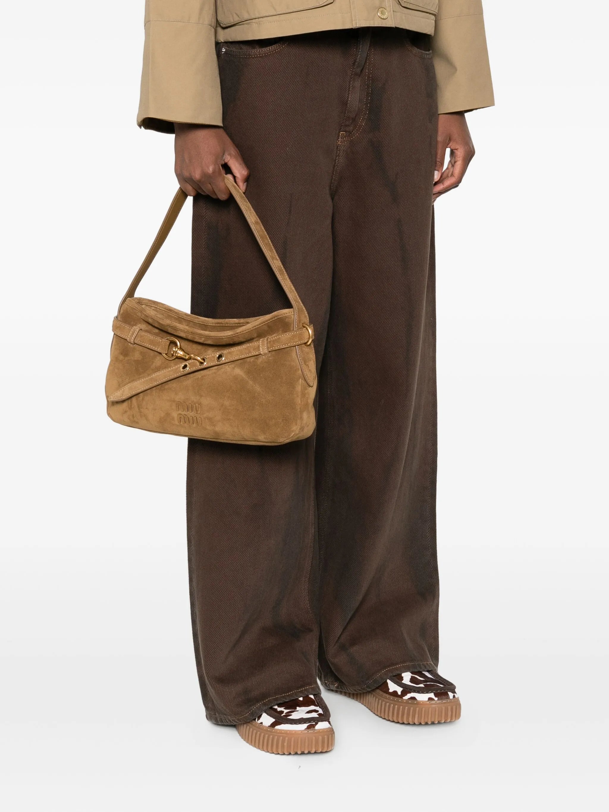 Aventure suede shoulder bag