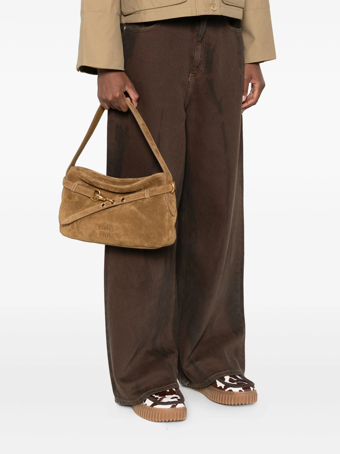 Aventure suede shoulder bag