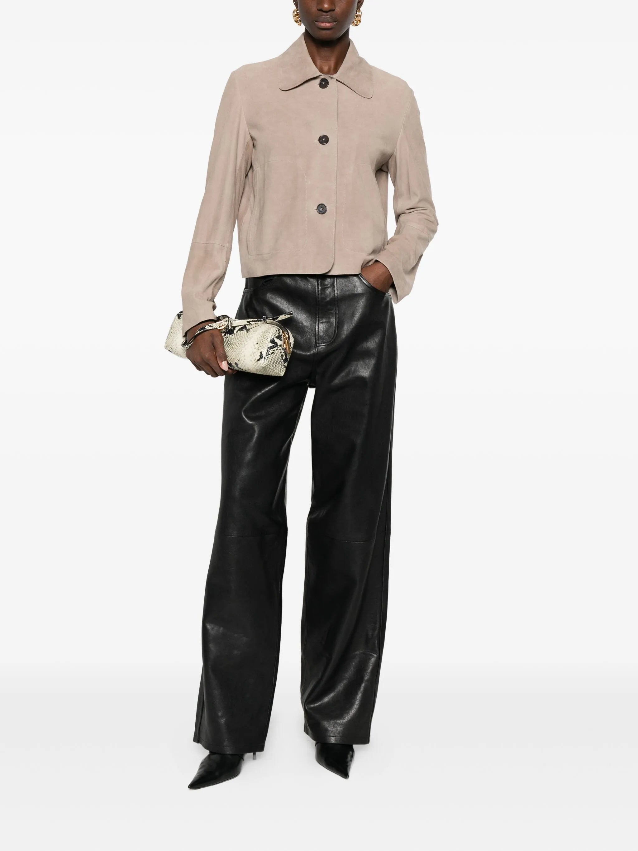 Emy button suede jacket
