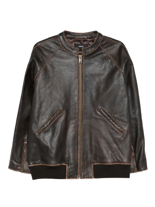 Azzura leather bomber jacket