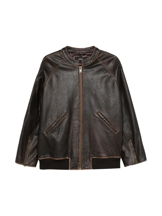 Azzura leather bomber jacket