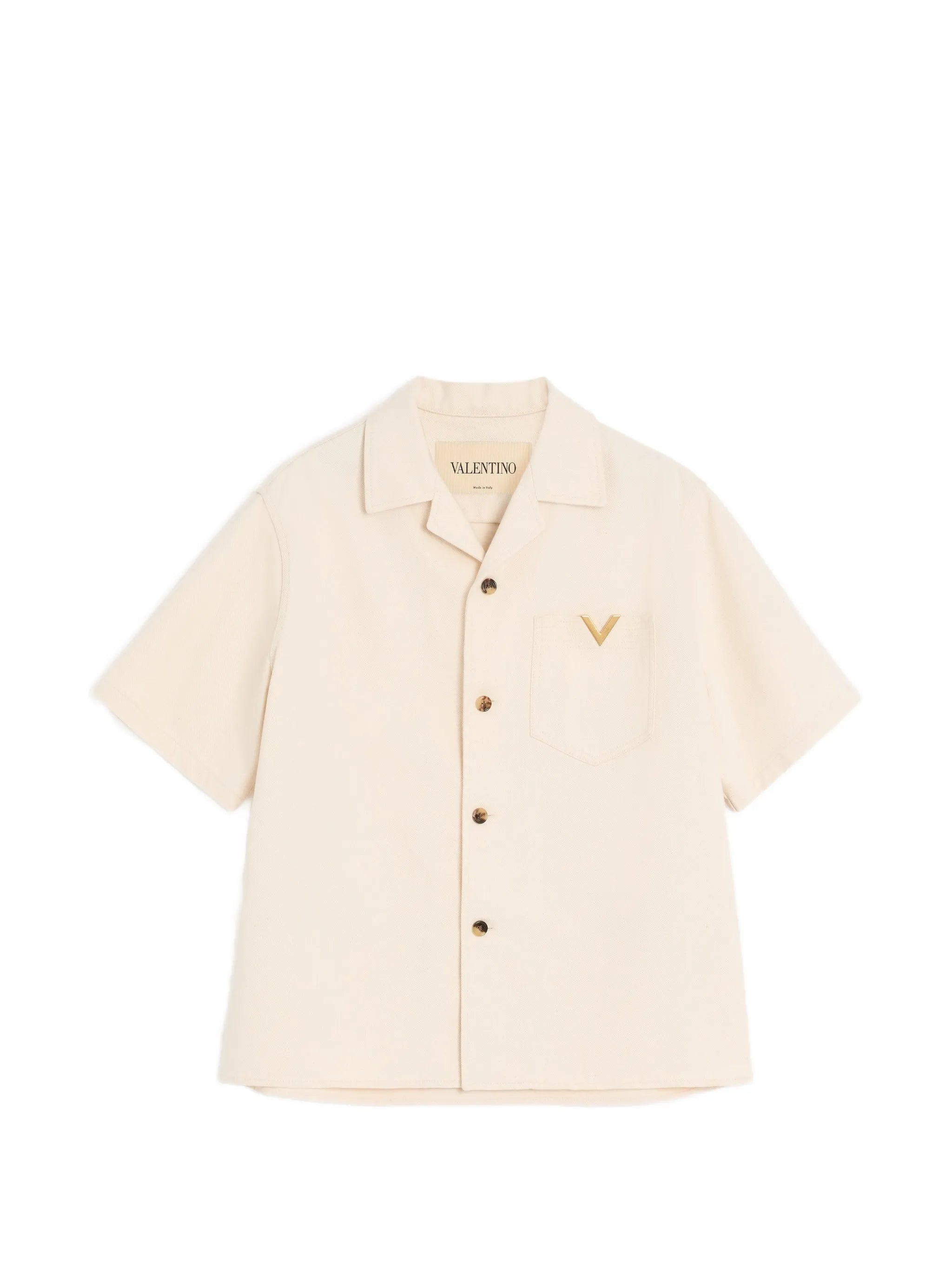 denim bowling shirt with VGold