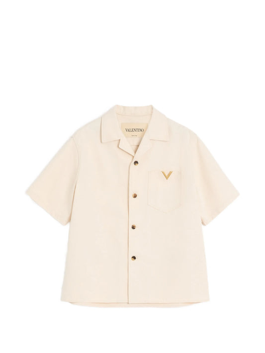 denim bowling shirt with VGold