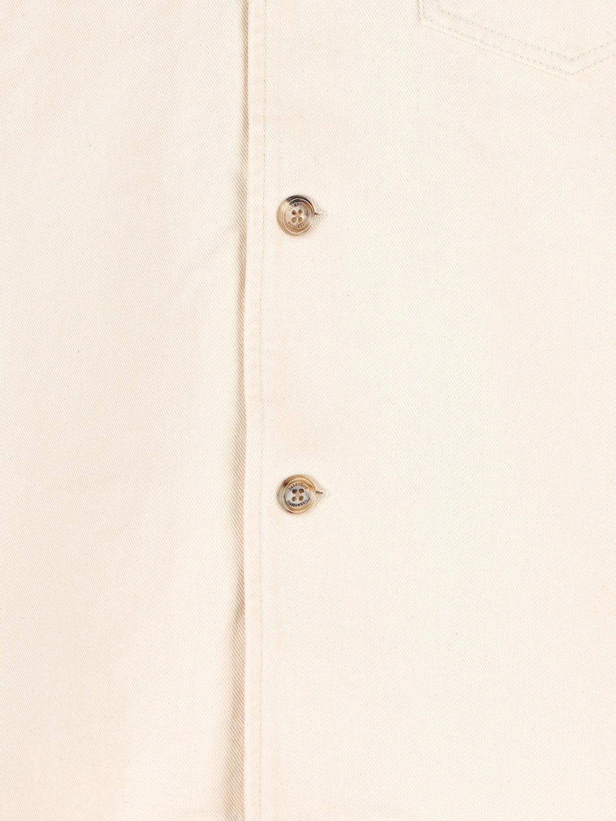 denim bowling shirt with Vgold