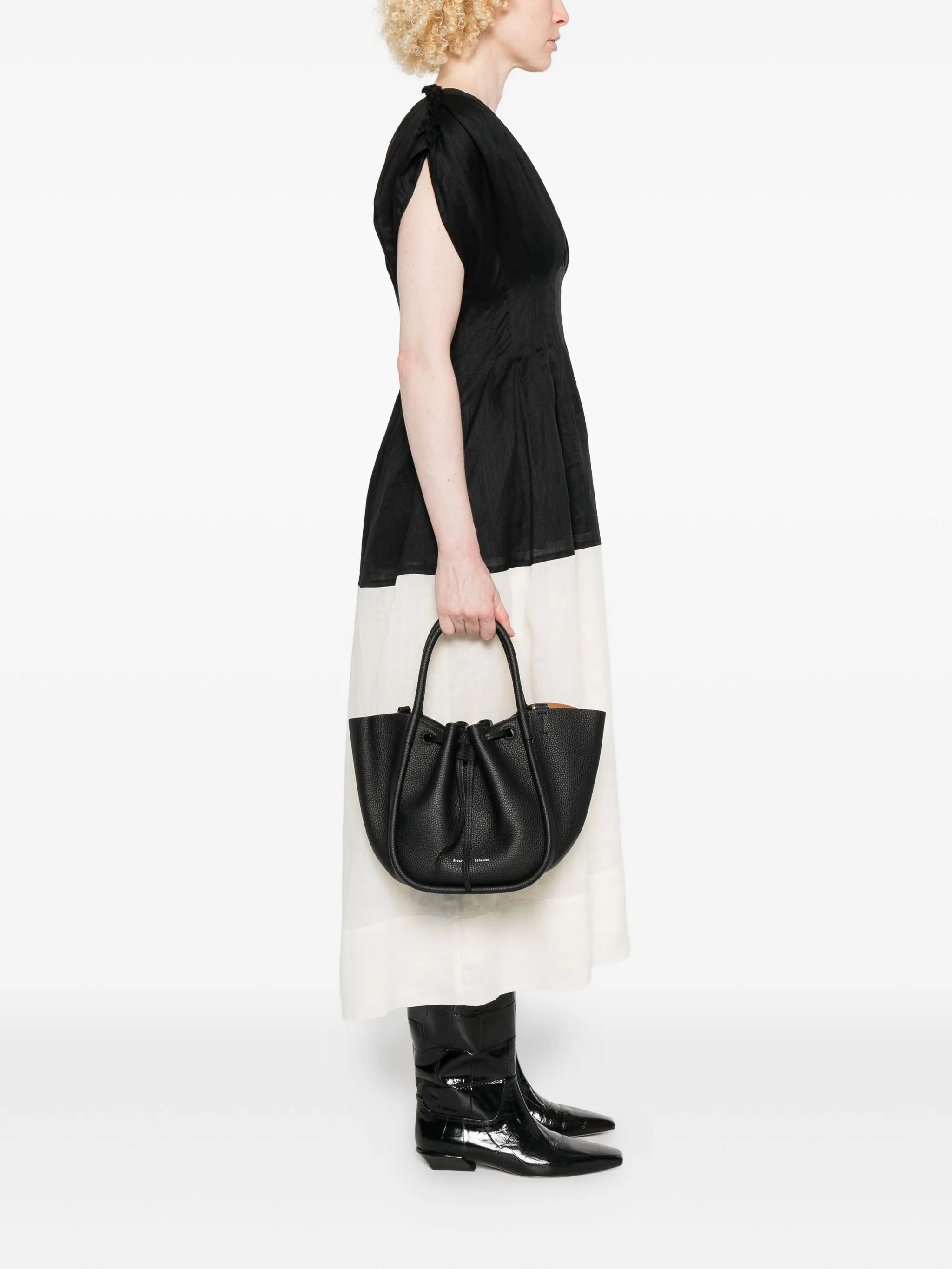 small ruched tote