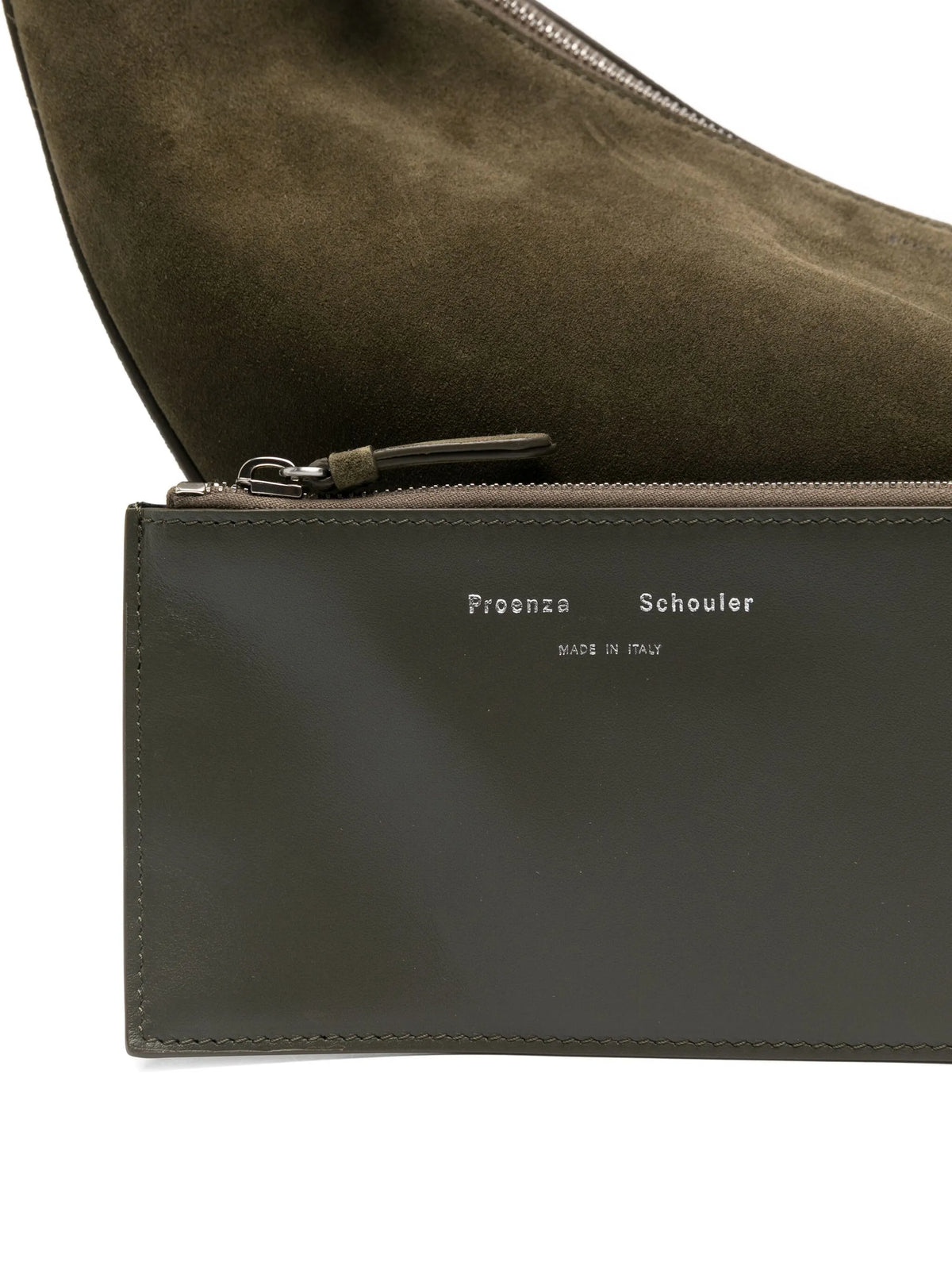 Slide bag in soft suede