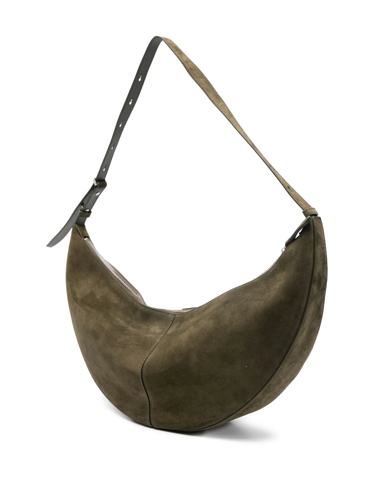 Slide bag in soft suede