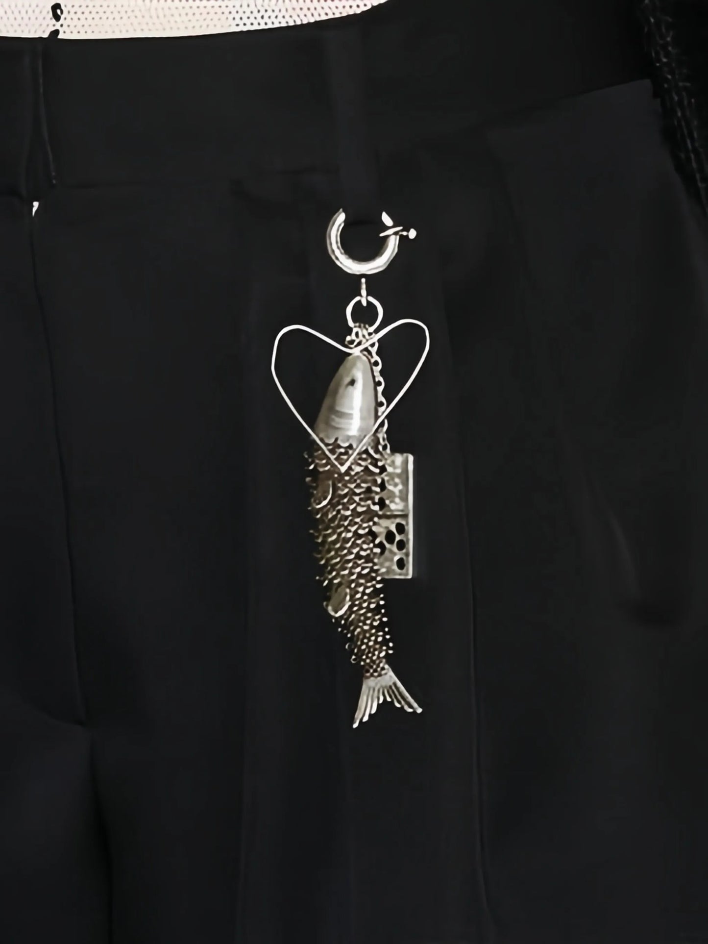 fish domino keyring