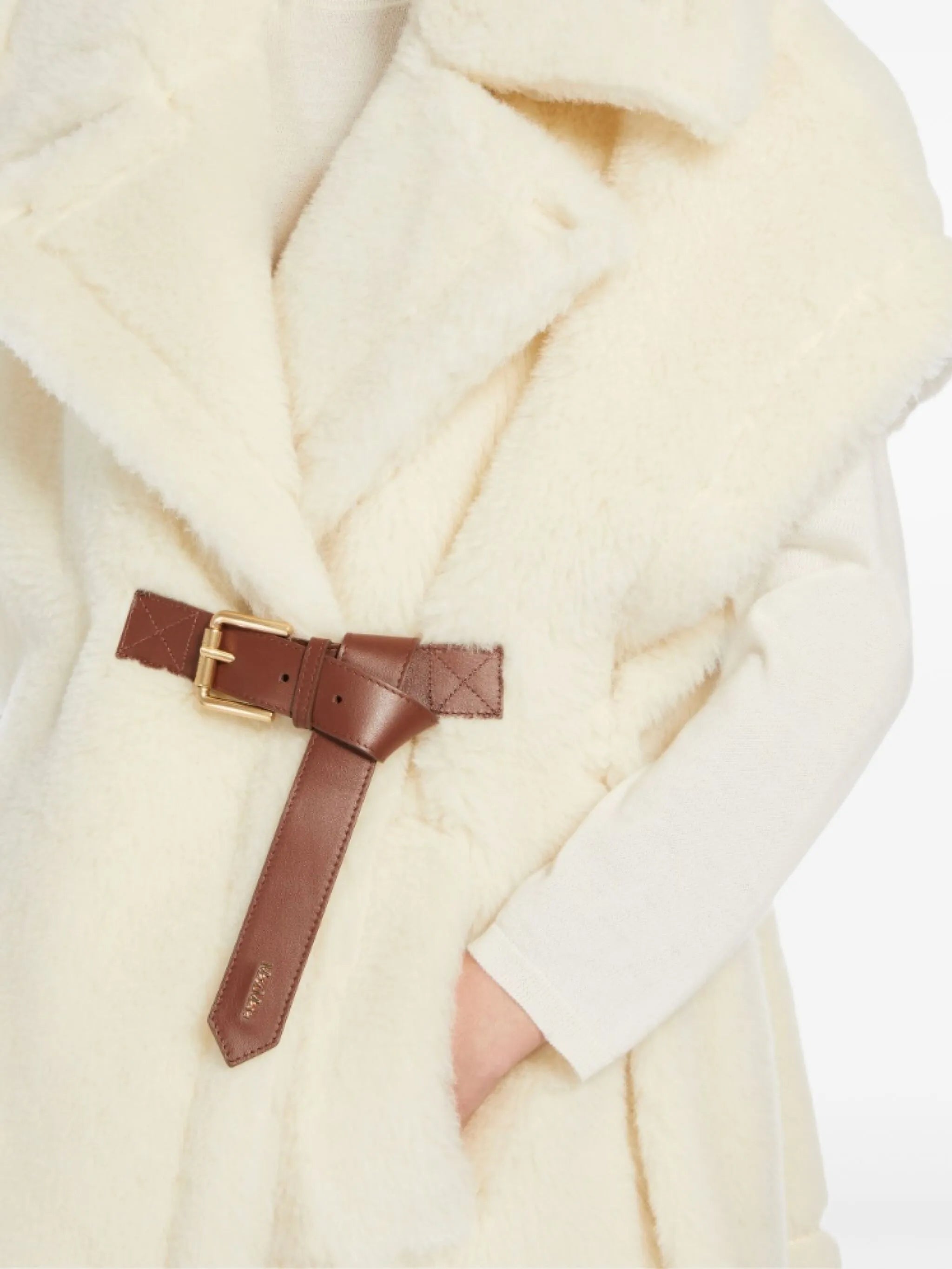 belted short-sleeved gilet