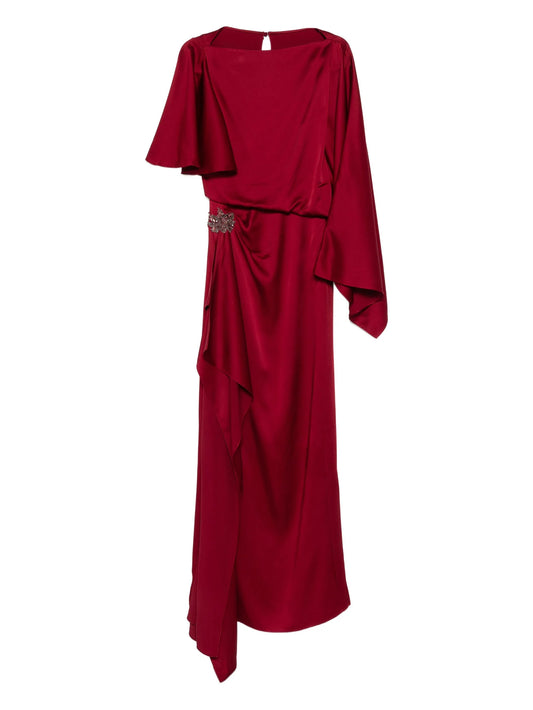 draped embellished gown