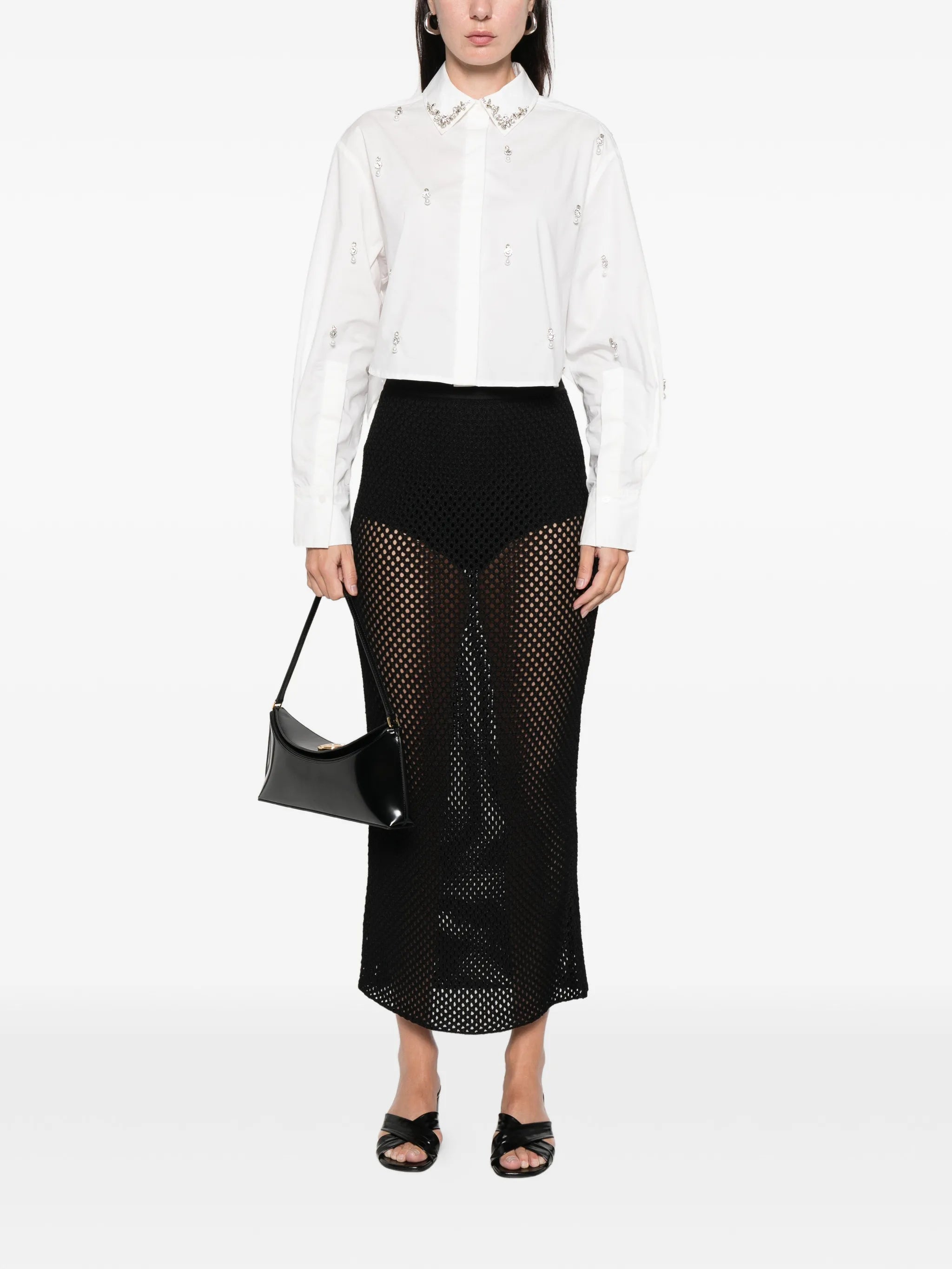 Renata embellished button-down shirt