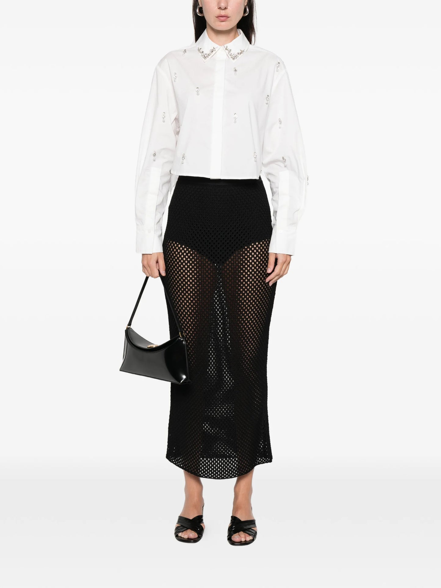 Renata embellished button-down shirt