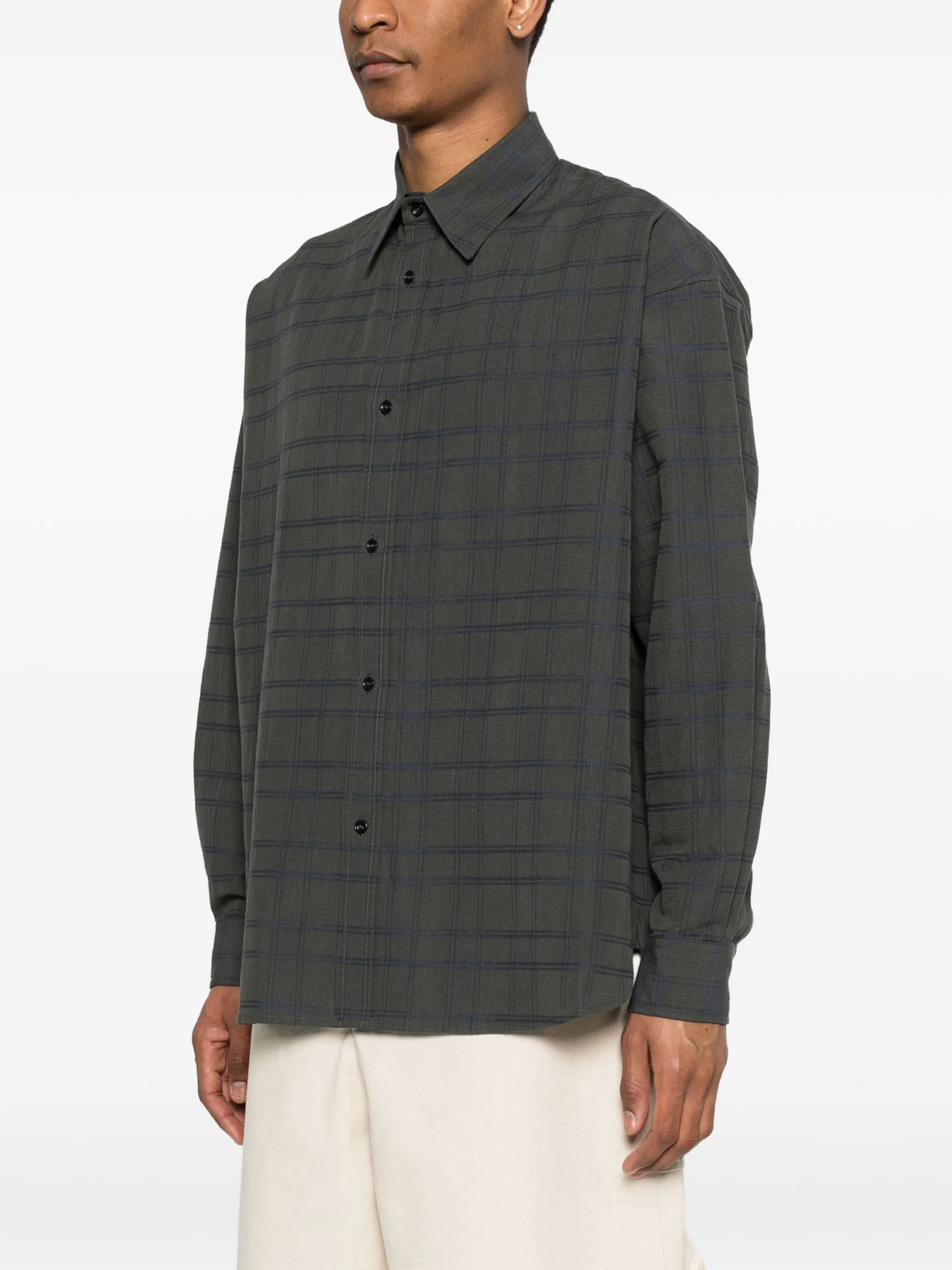 Chisholm oversized long-sleeve check shirt