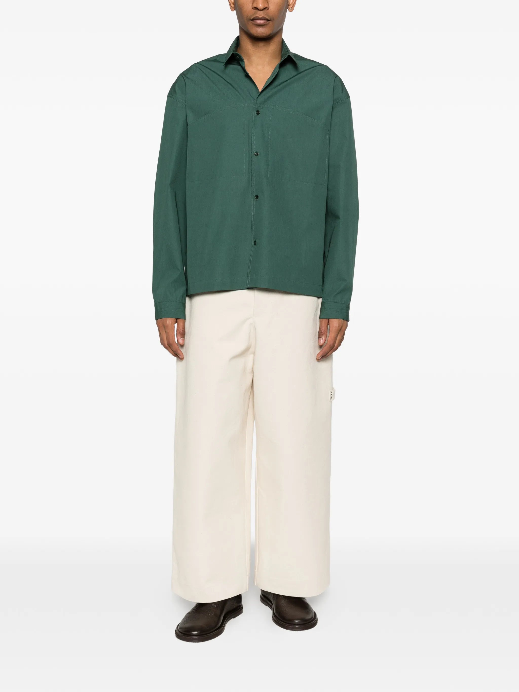 Oval oversized pocket shirt