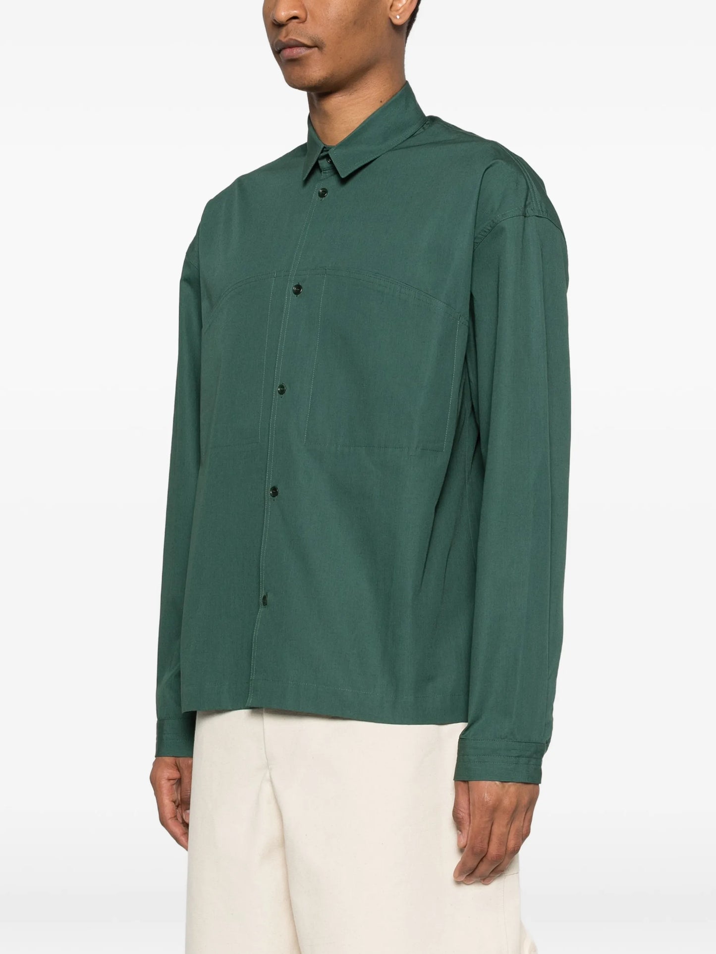 Oval oversized pocket shirt