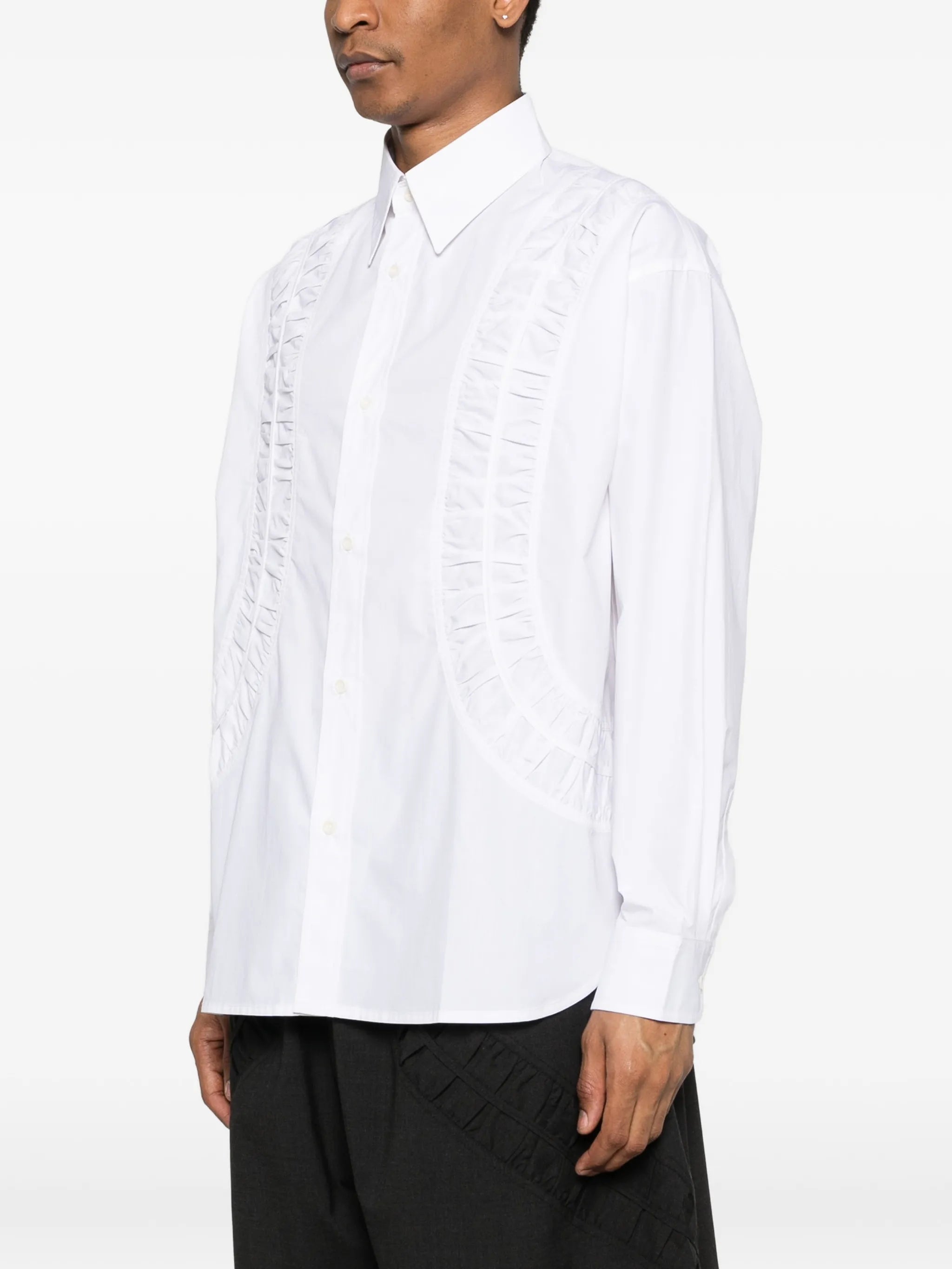 Fossil ruched-panel oversized shirt