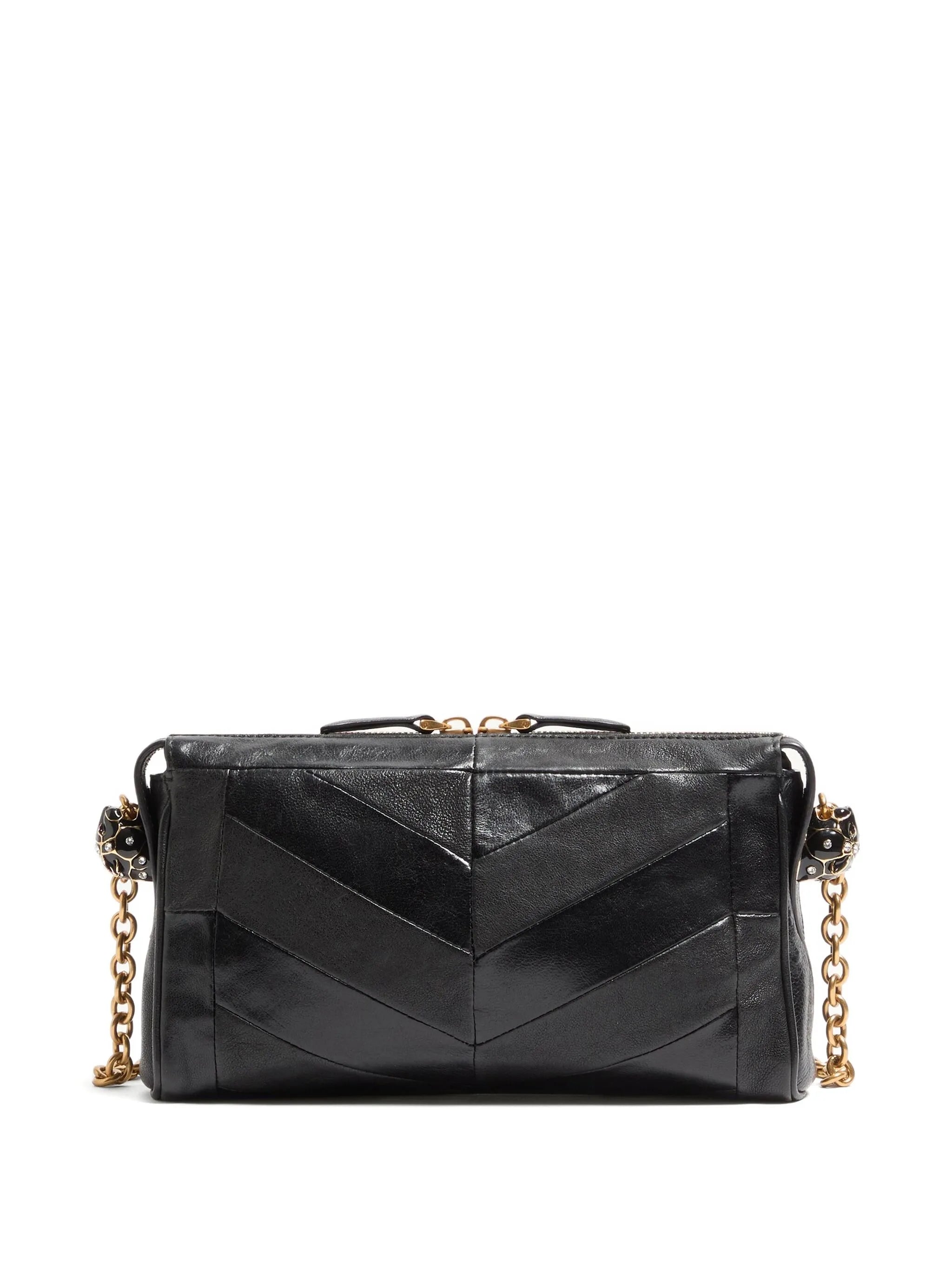 Panthea Small shoulder bag in nappa leather with a chevron pattern