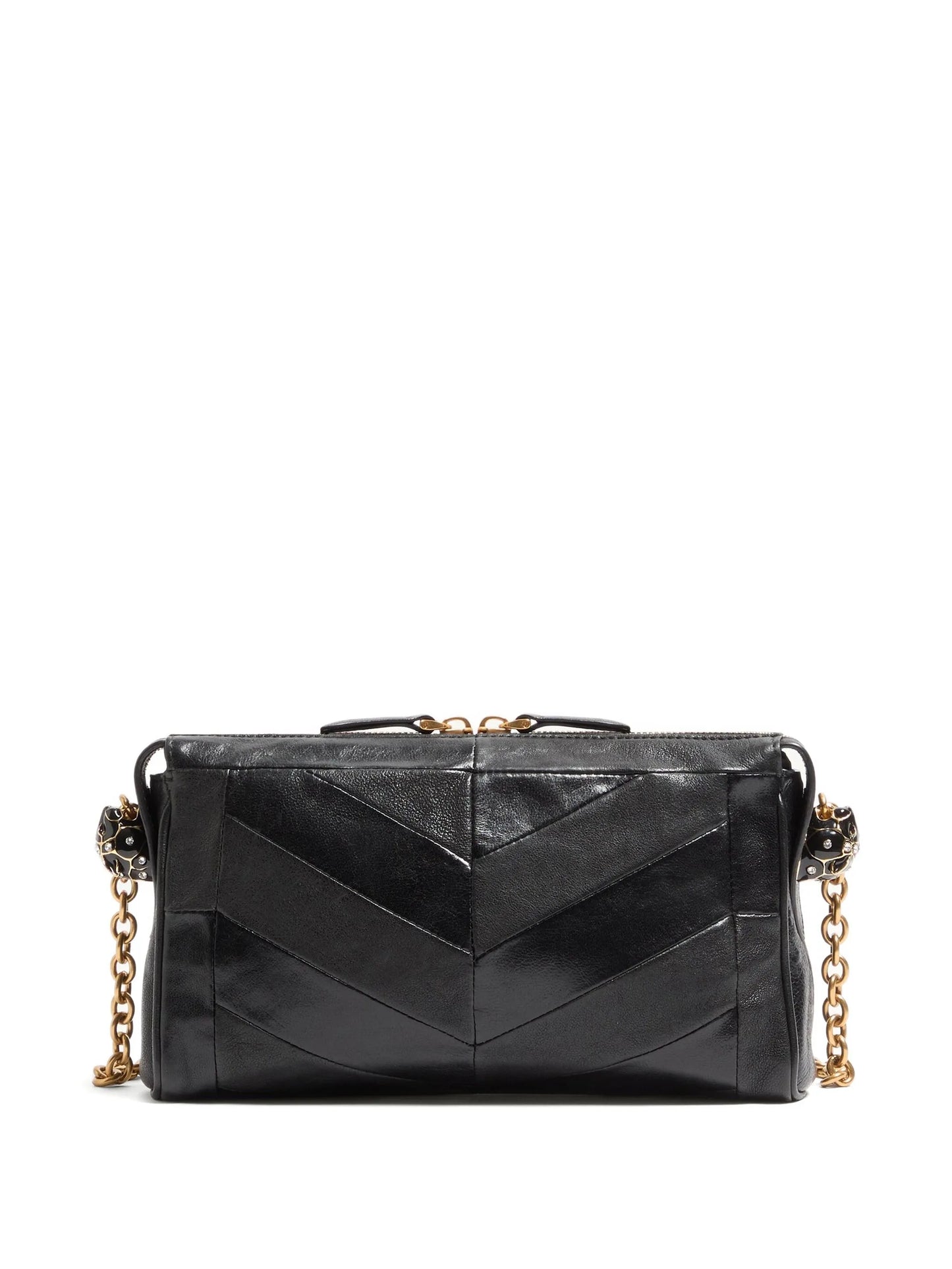 Panthea Small shoulder bag in nappa leather with a chevron pattern
