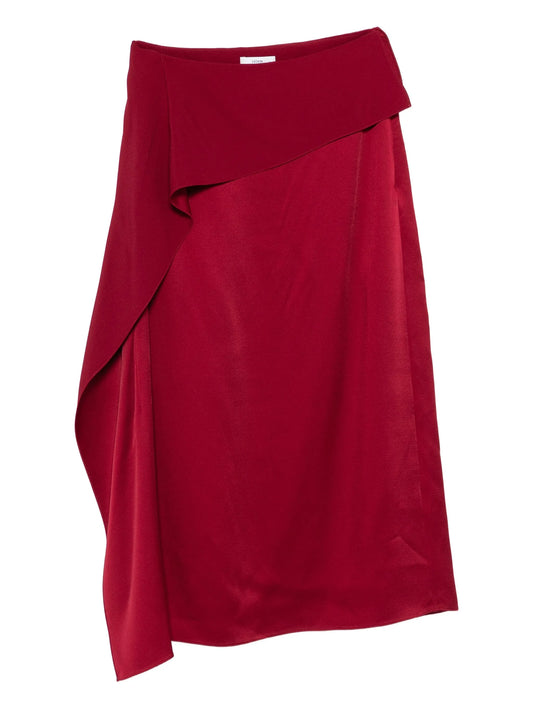 draped midi skirt