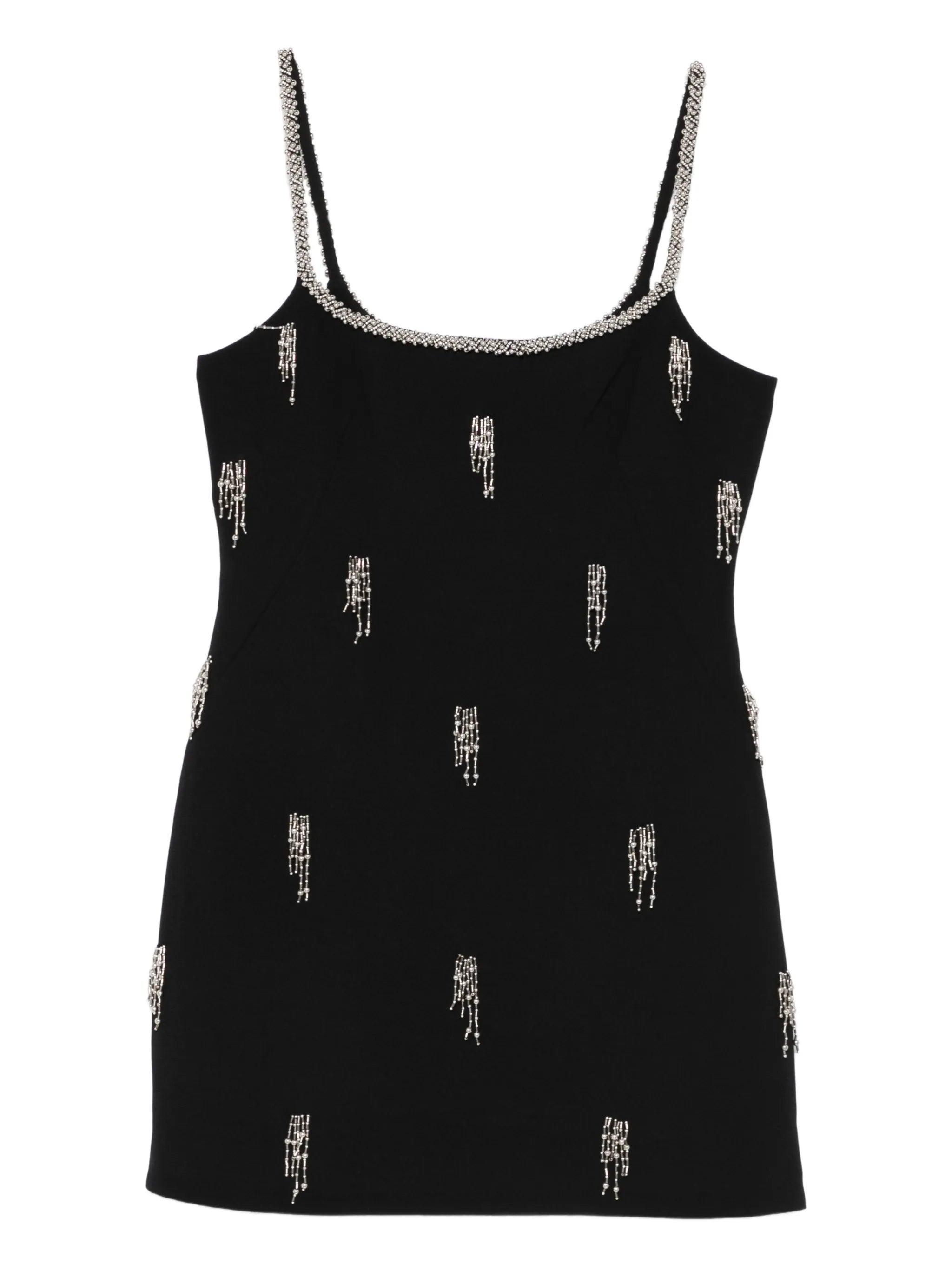 embellished-strap mini dress