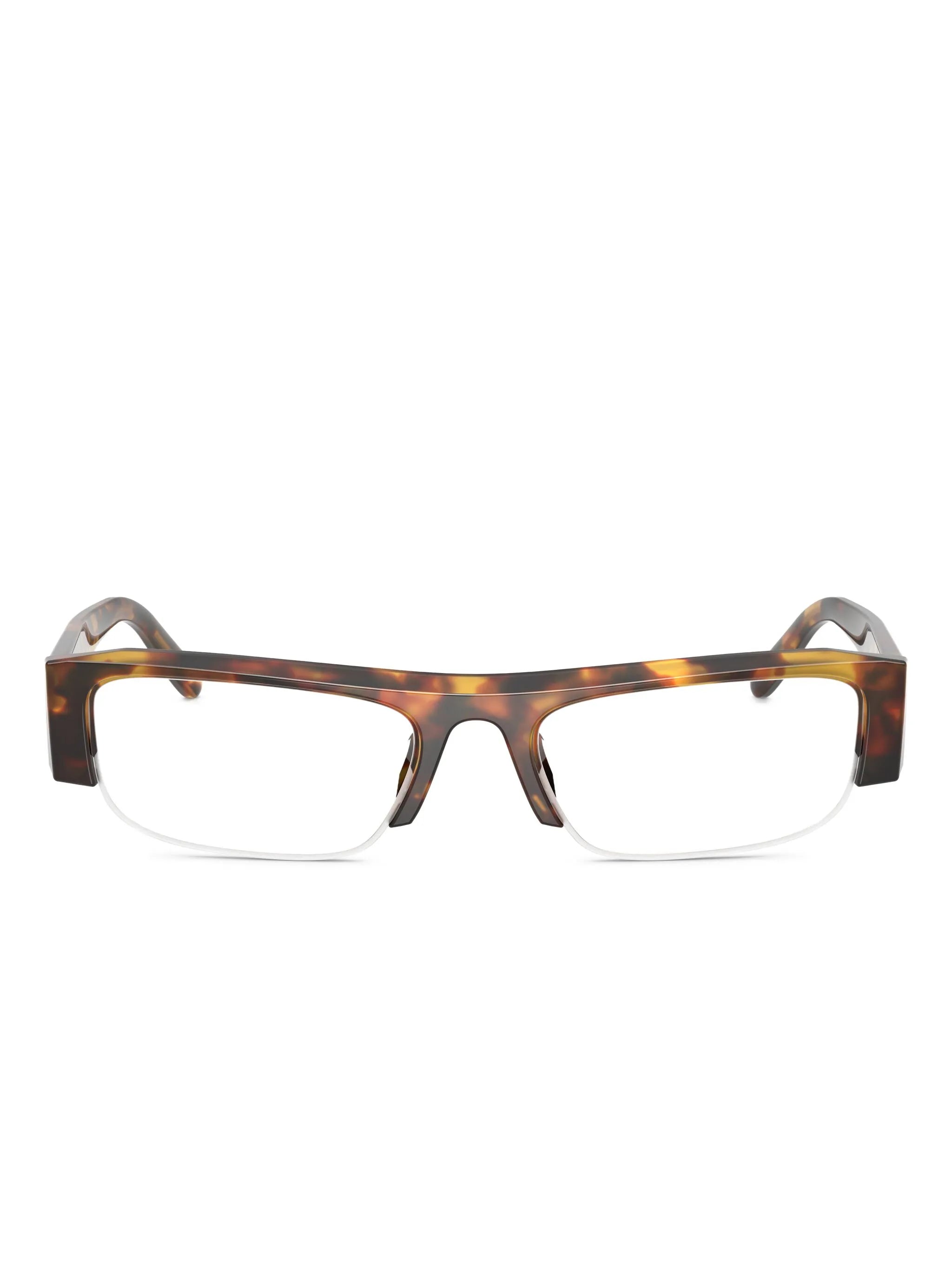 geometric-frame glasses