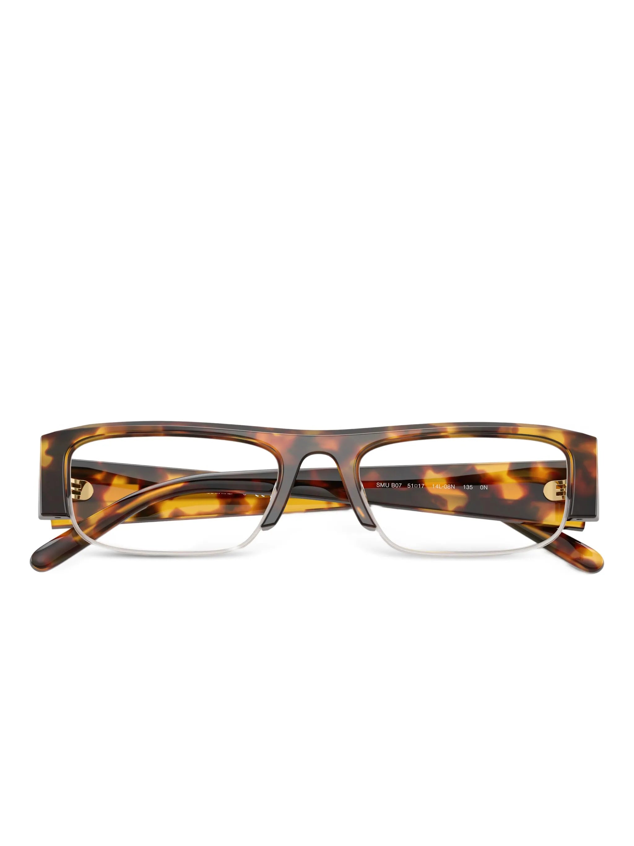 geometric-frame glasses