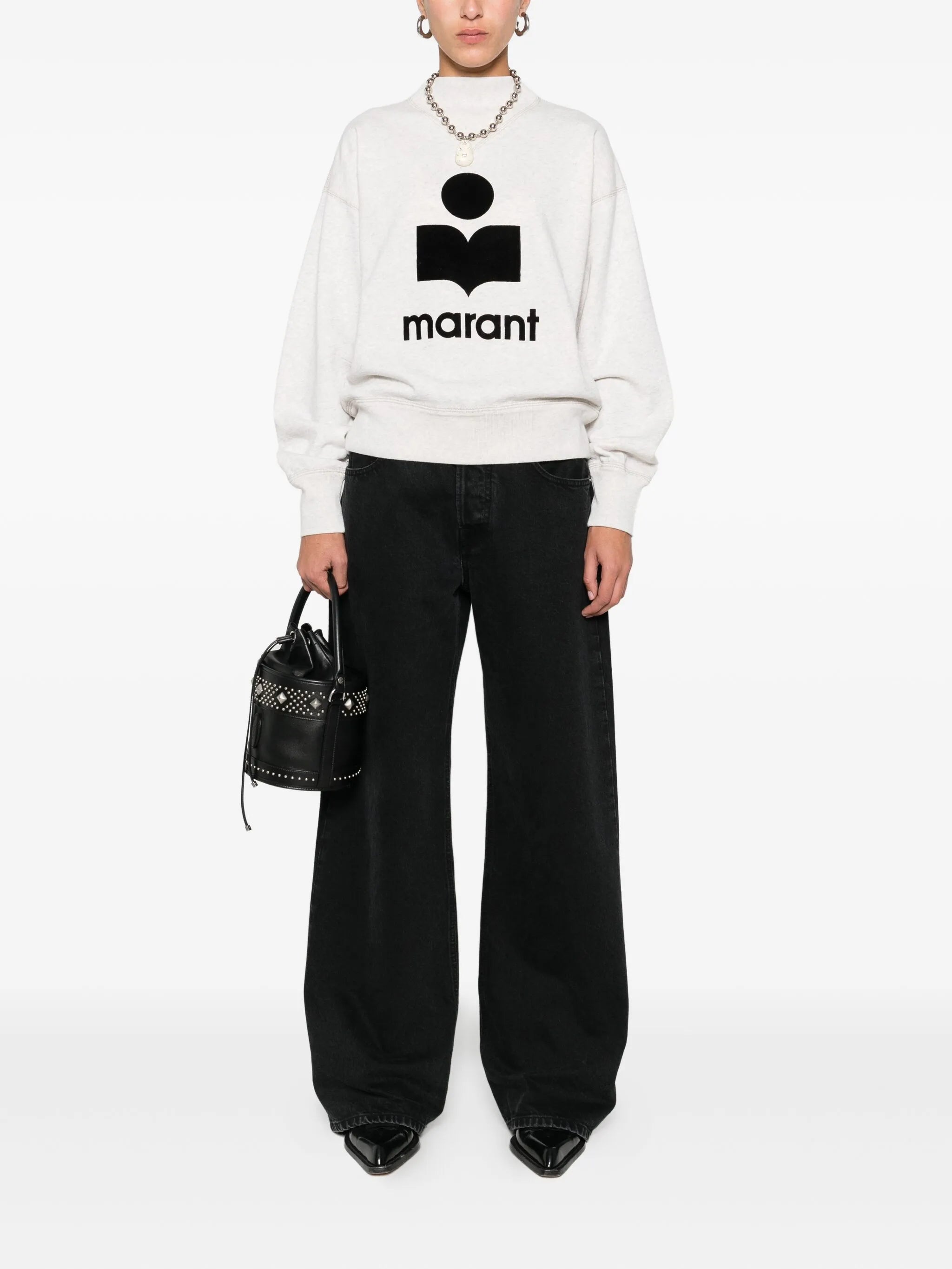 Moby flocked-logo sweatshirt