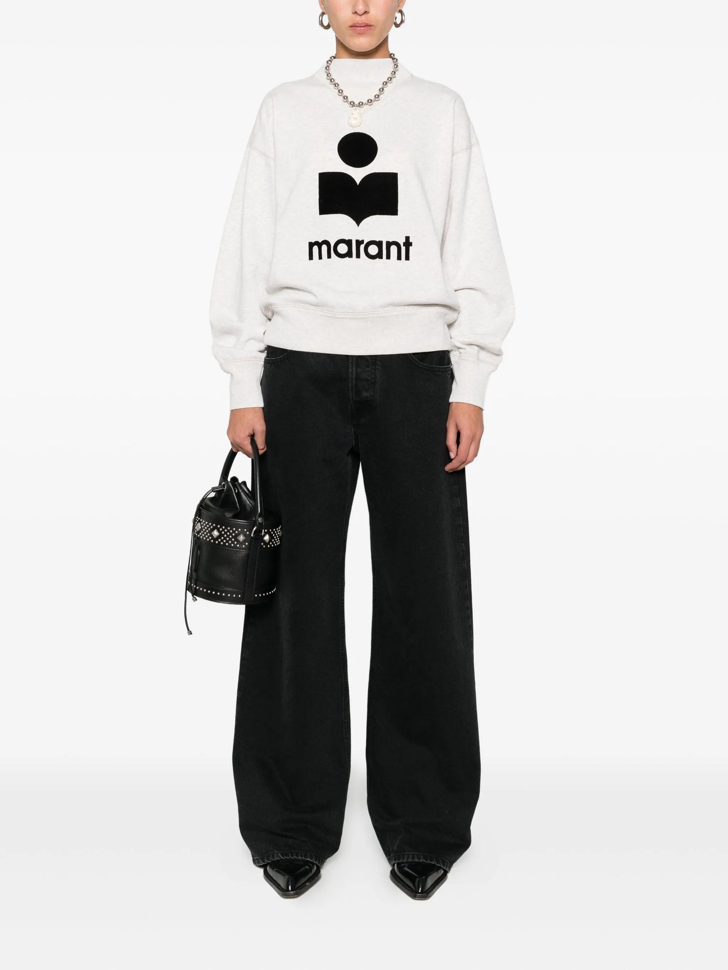 Moby flocked-logo sweatshirt