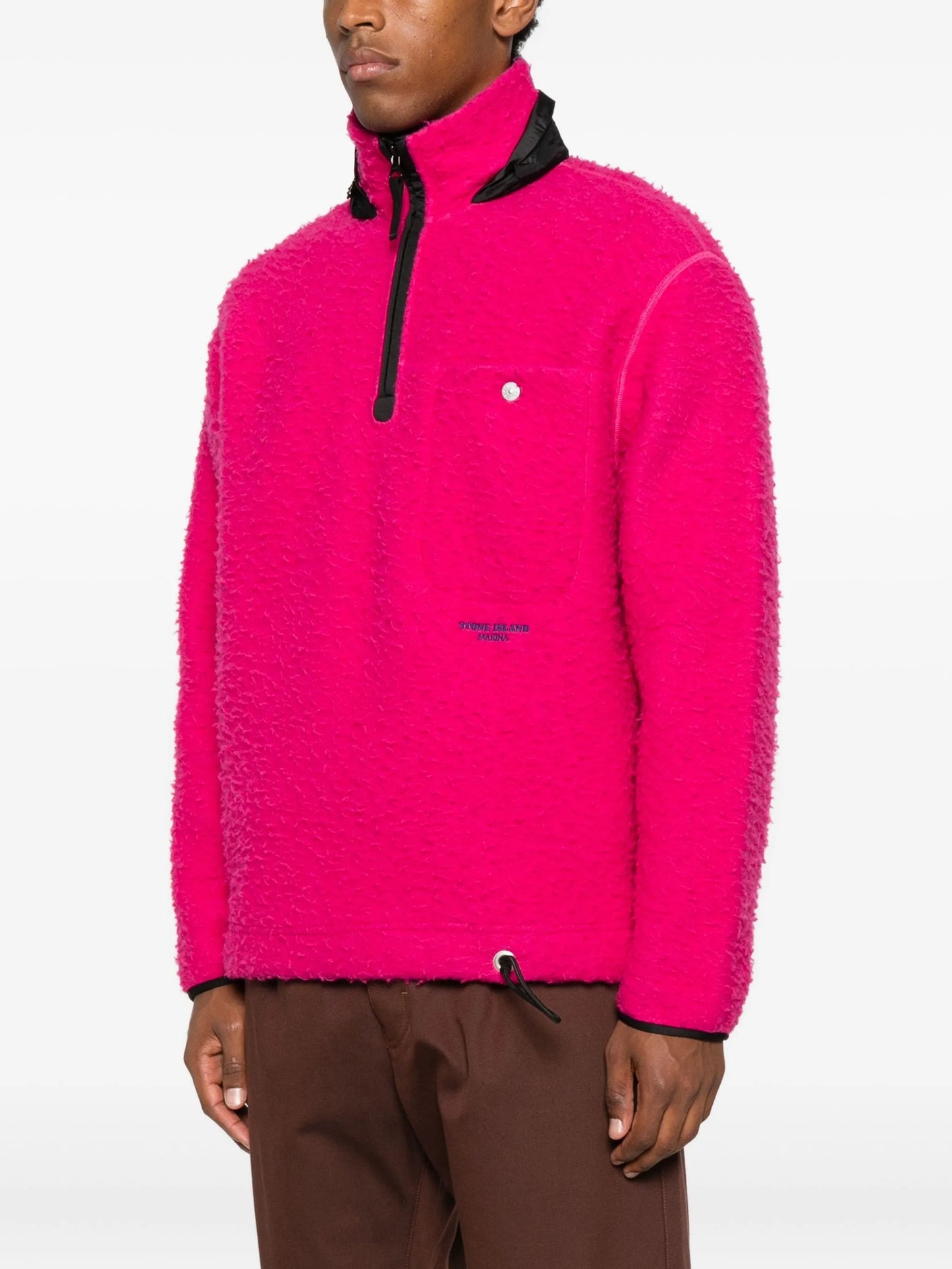 half-zip fleece sweatshirt