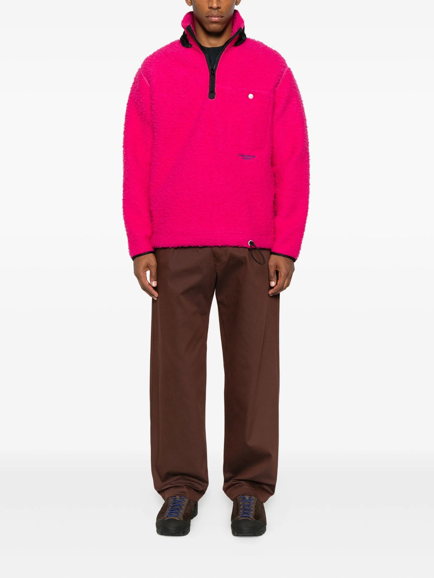 half-zip fleece sweatshirt