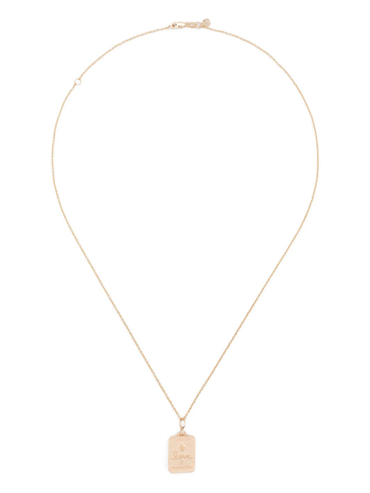 14K yellow gold Tarot Card pendant necklace