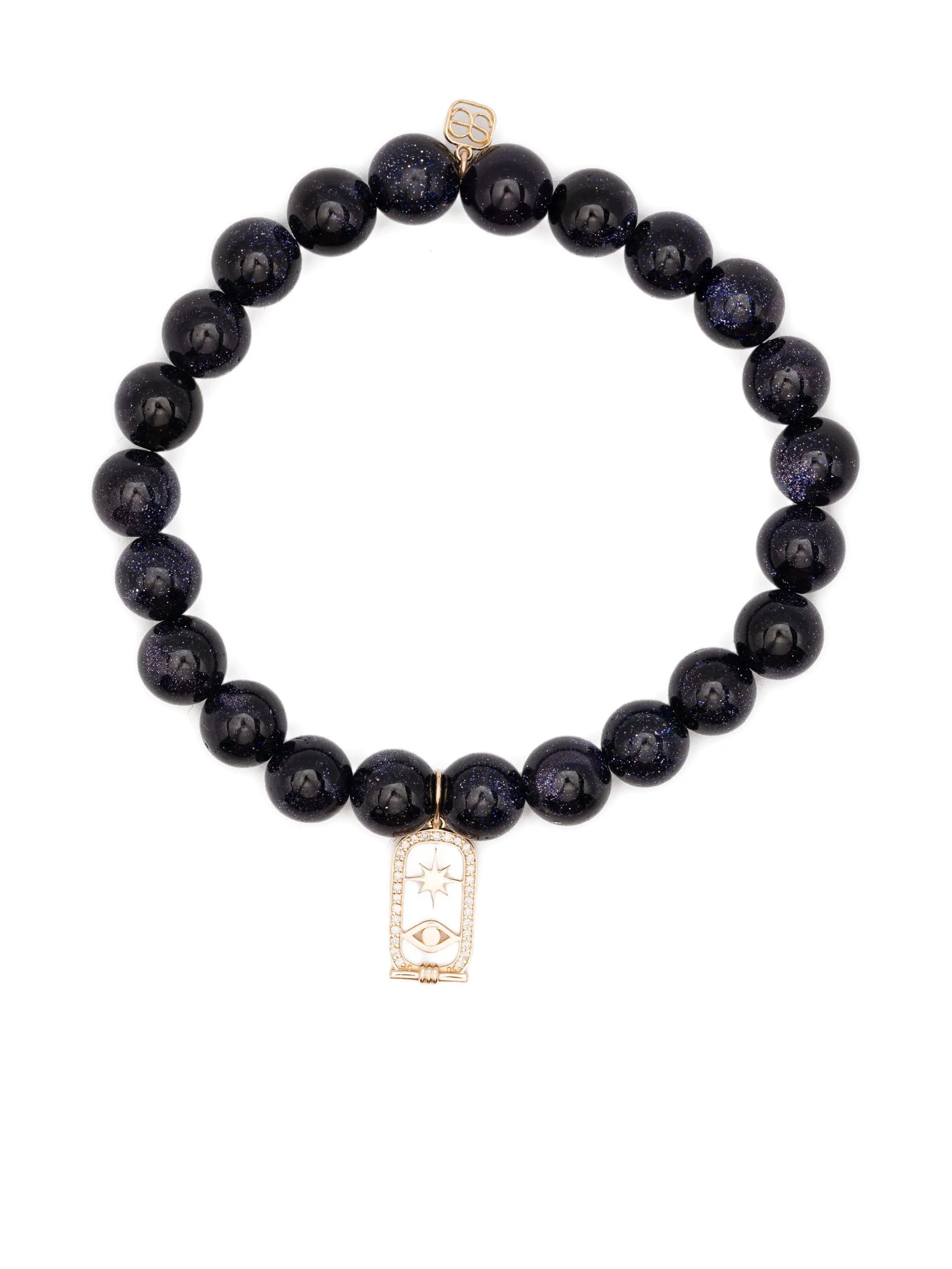 14K yellow gold beaded bracelet