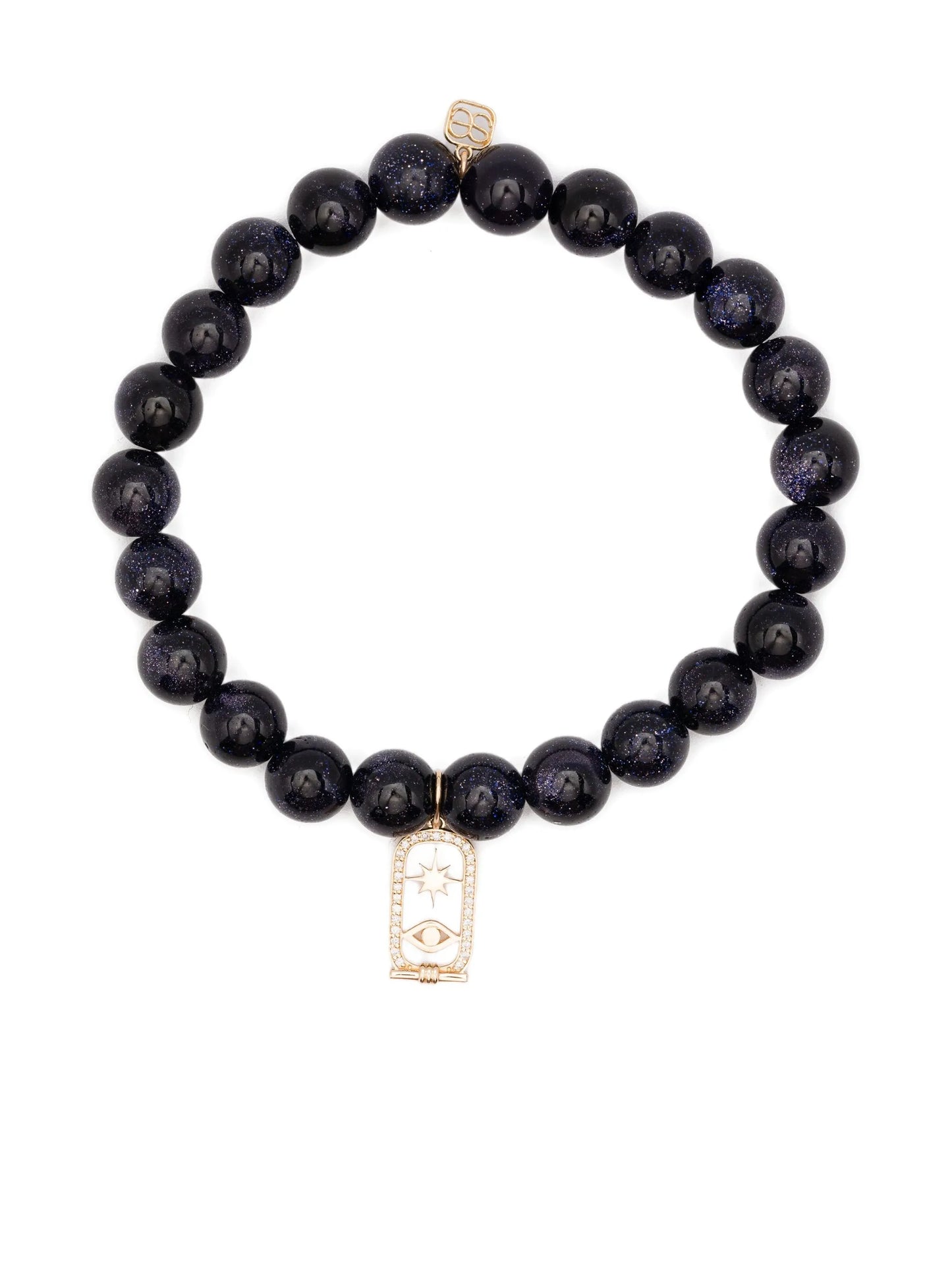 14K yellow gold beaded bracelet