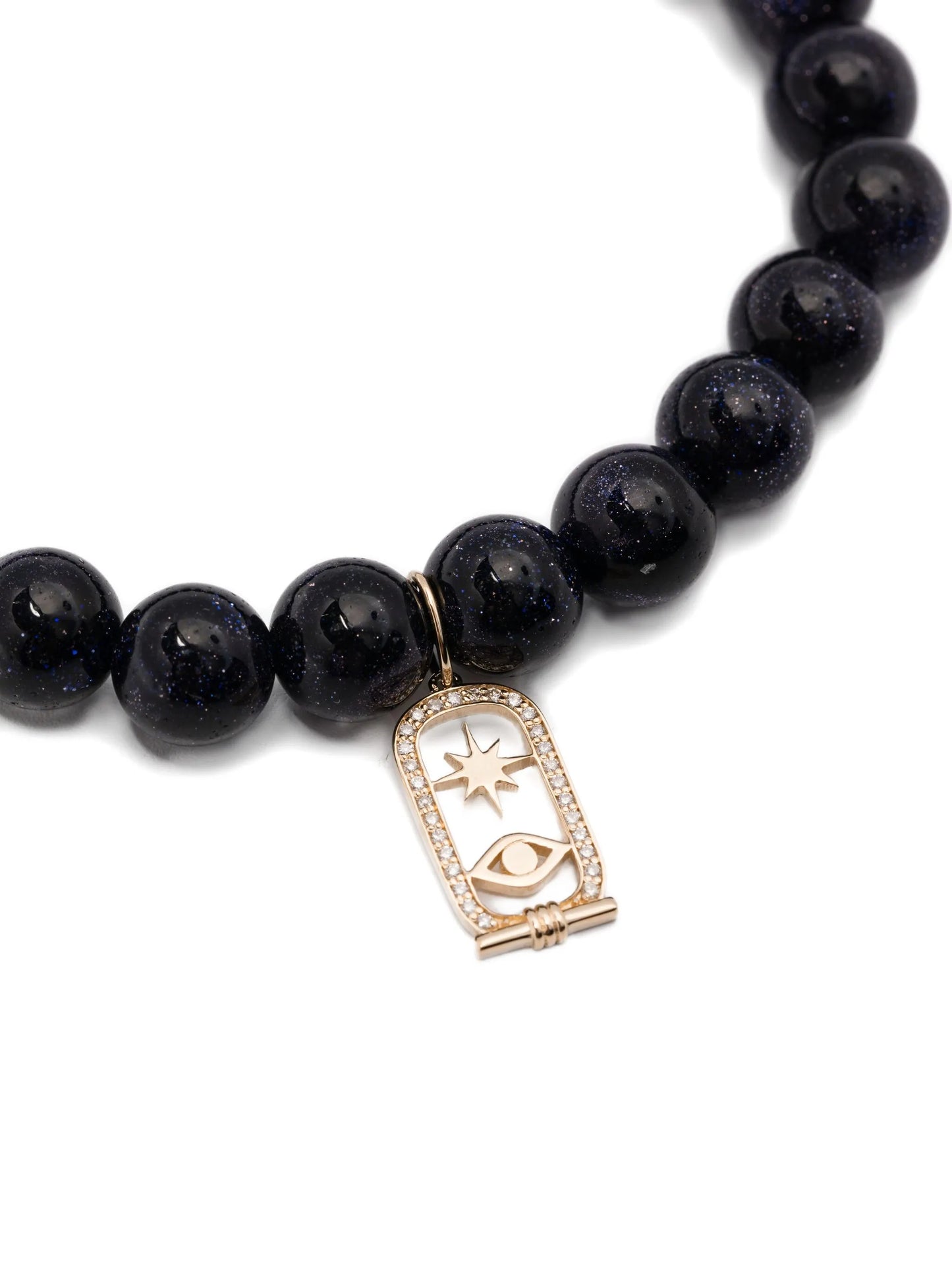 14K yellow gold beaded bracelet