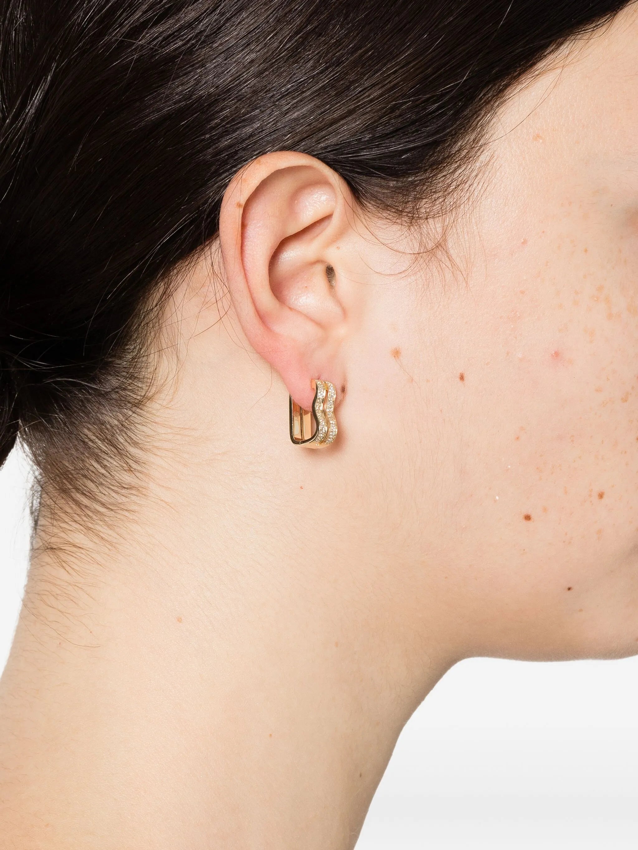 14K gold diamond earrings