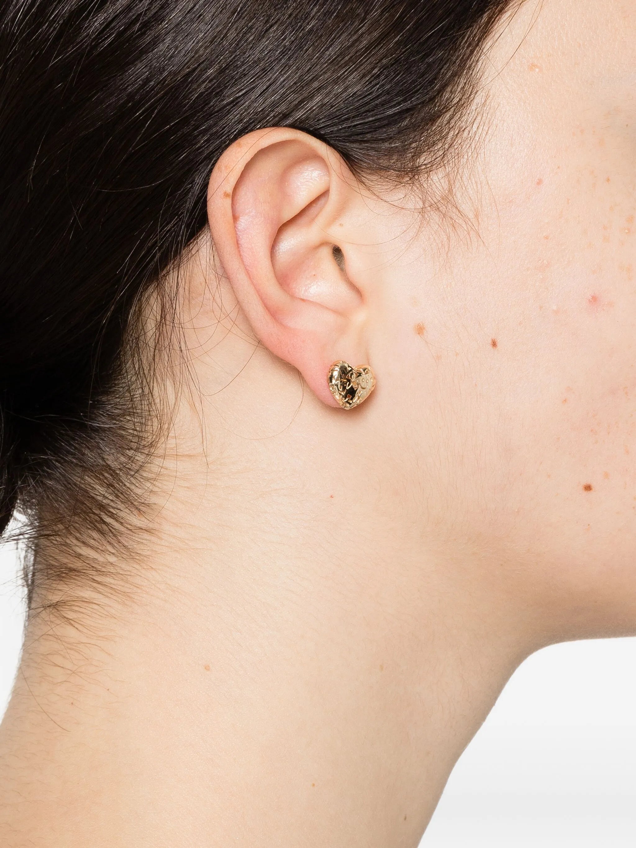 14K yellow gold Heart earrings