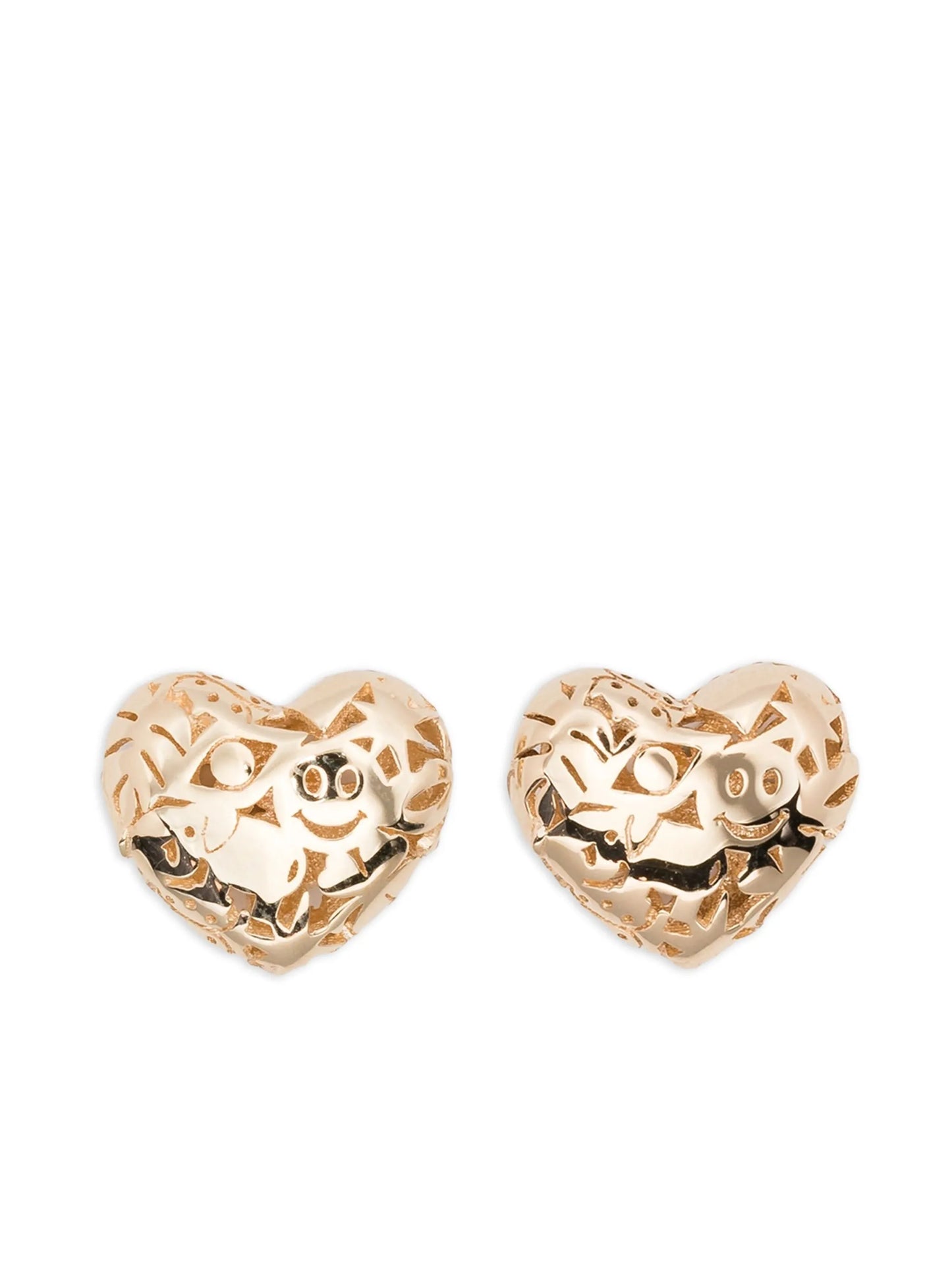 14K yellow gold Heart earrings