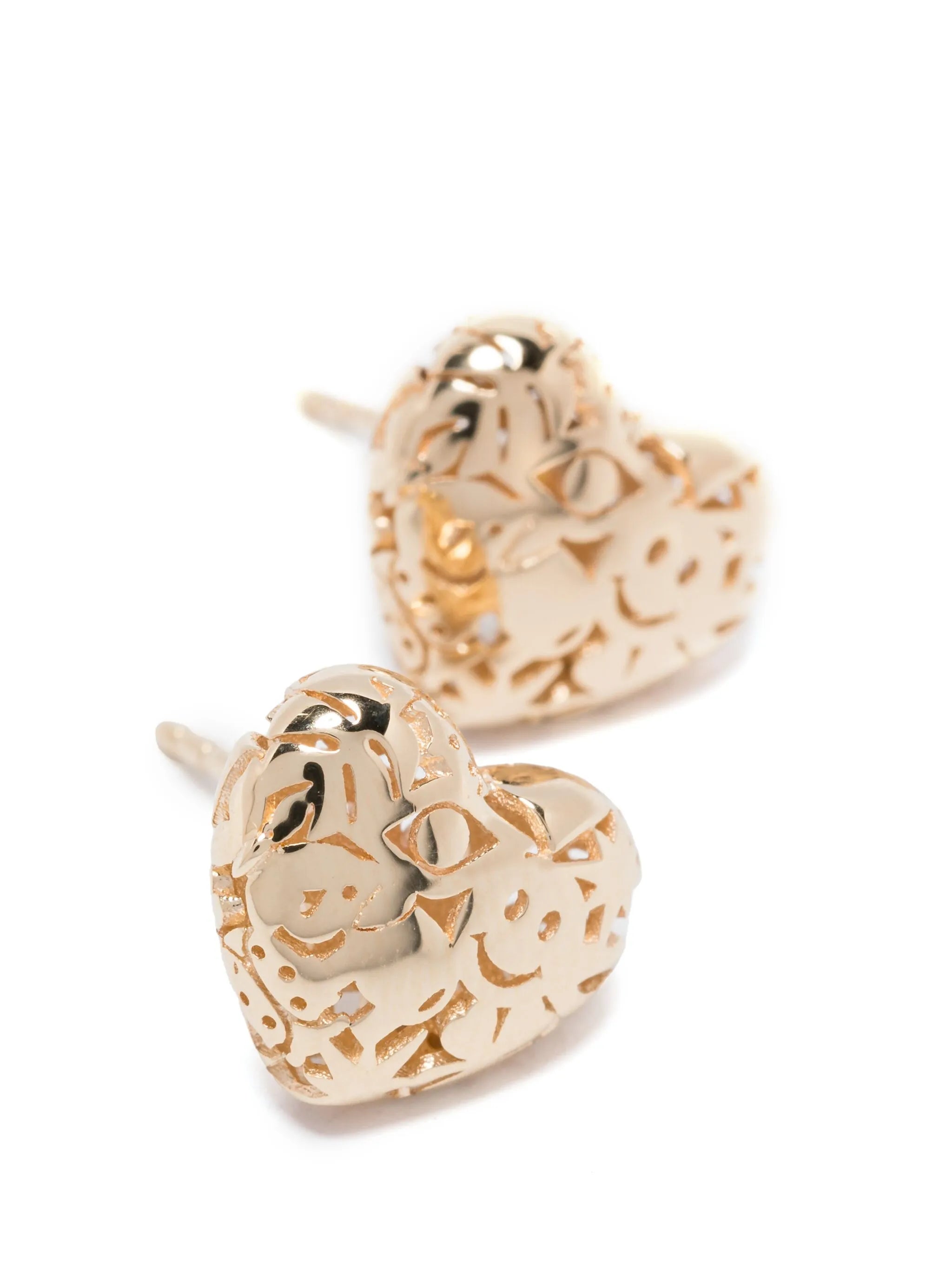 14K yellow gold Heart earrings