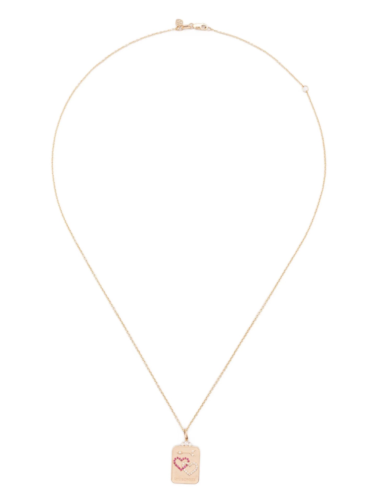 14K yellow gold Tarot Card pendant necklace