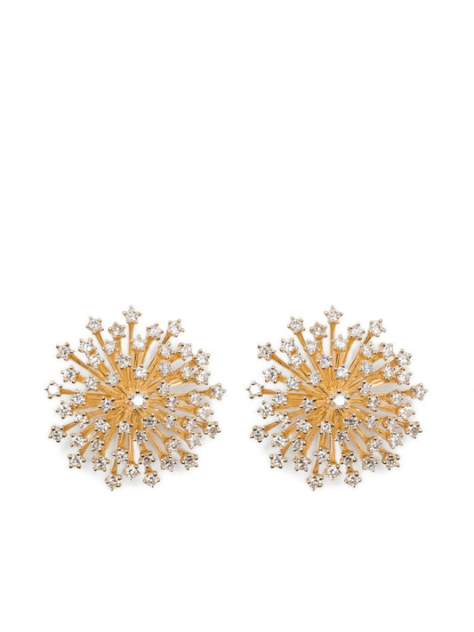 14K yellow gold Burst earrings