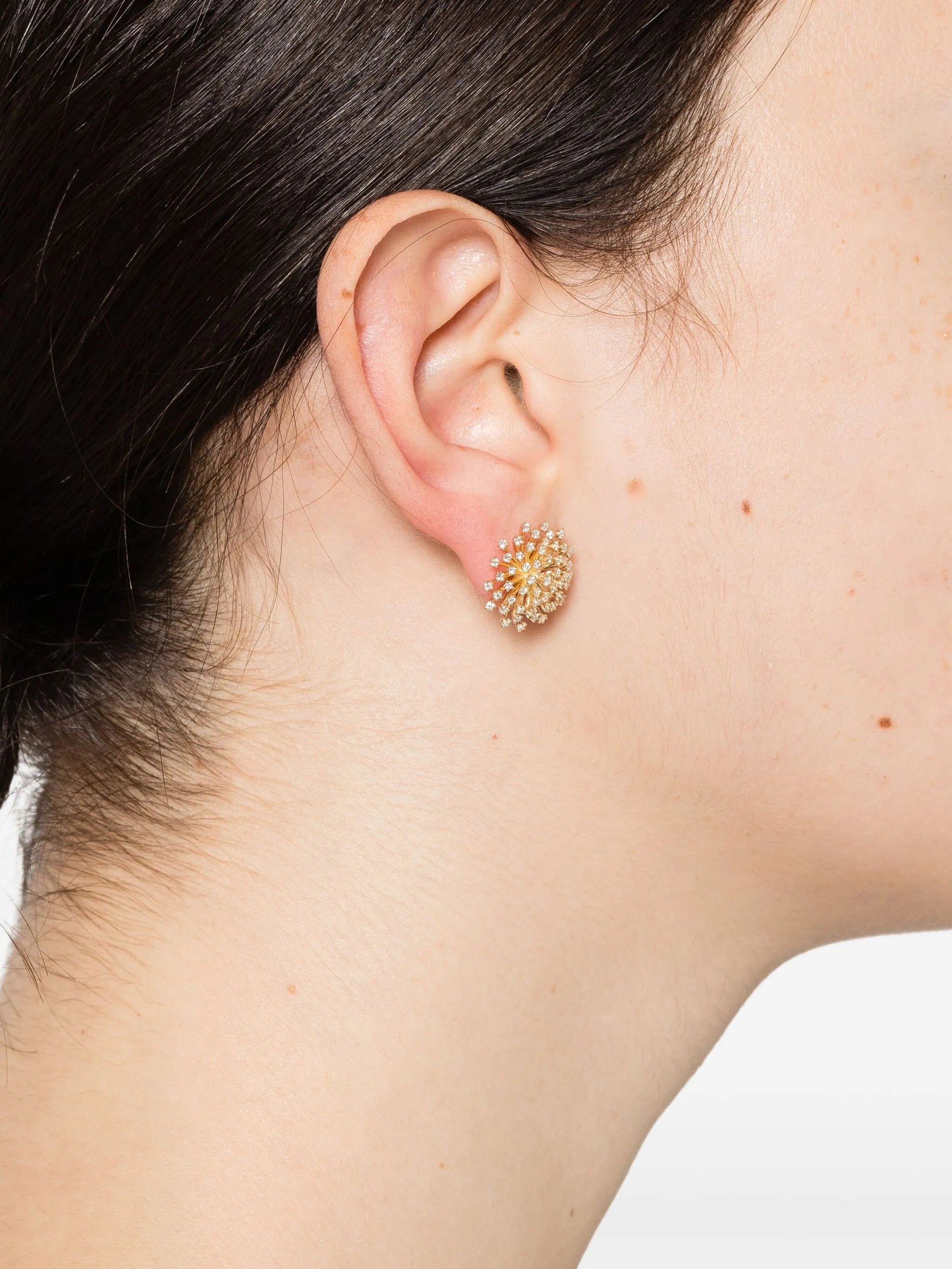 14K yellow gold Burst earrings