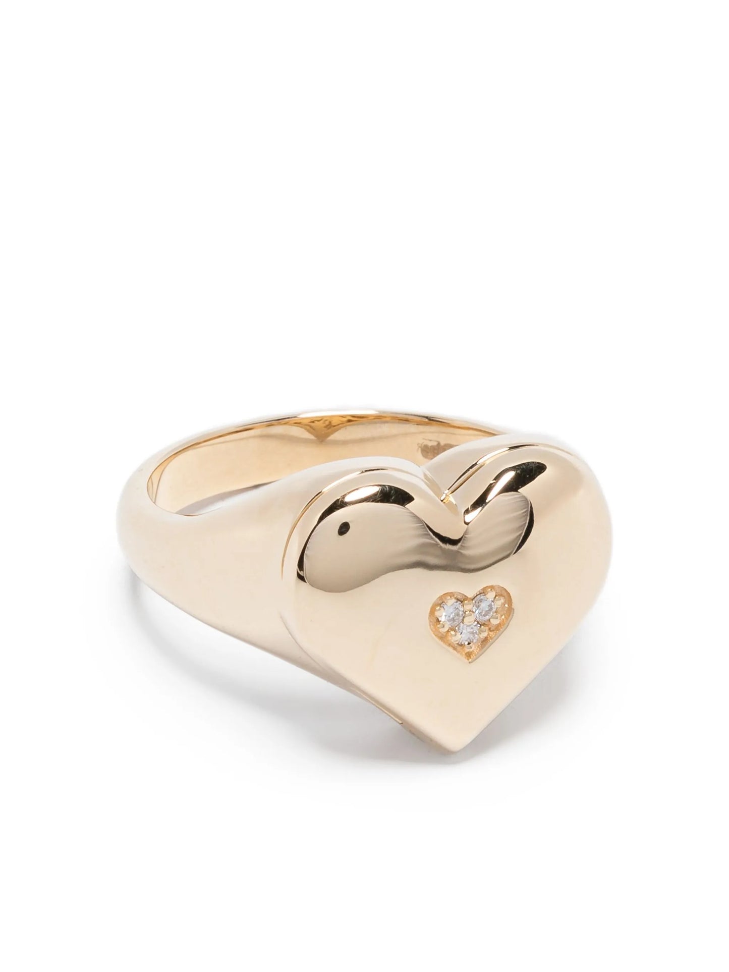 14K yellow gold Heart ring