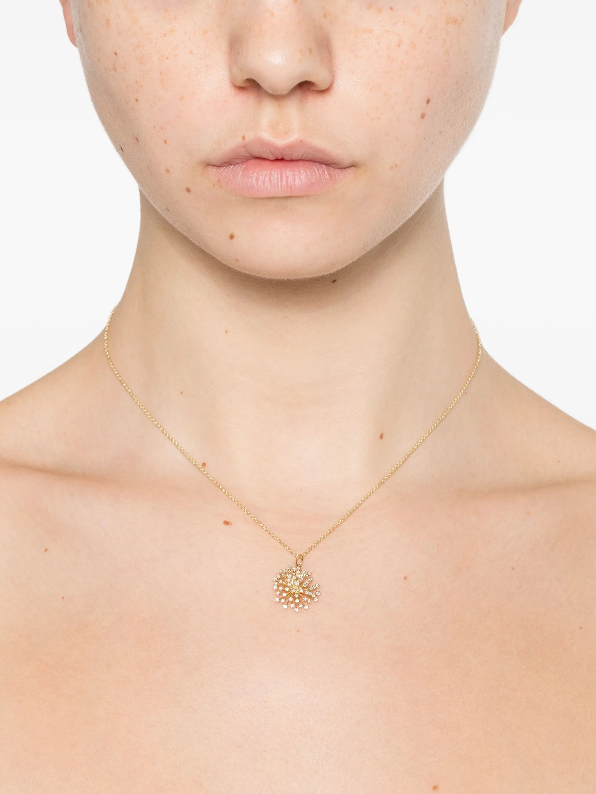 14CT yellow gold Burst necklace