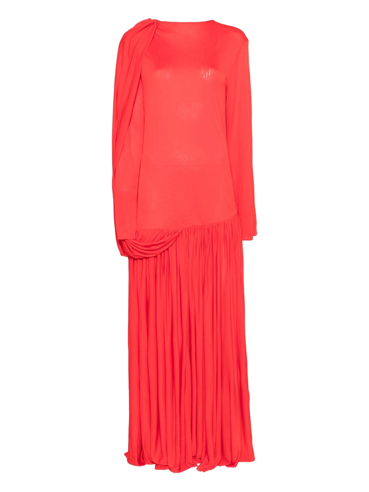 Sara draped pleated gown
