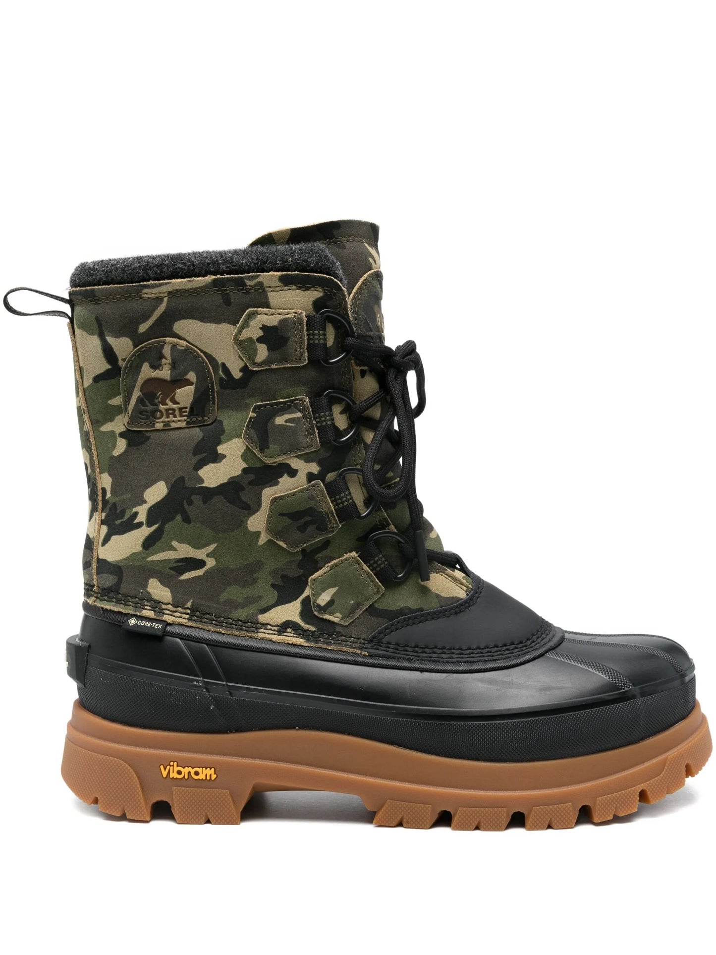 Caribou camouflage lace-up boots