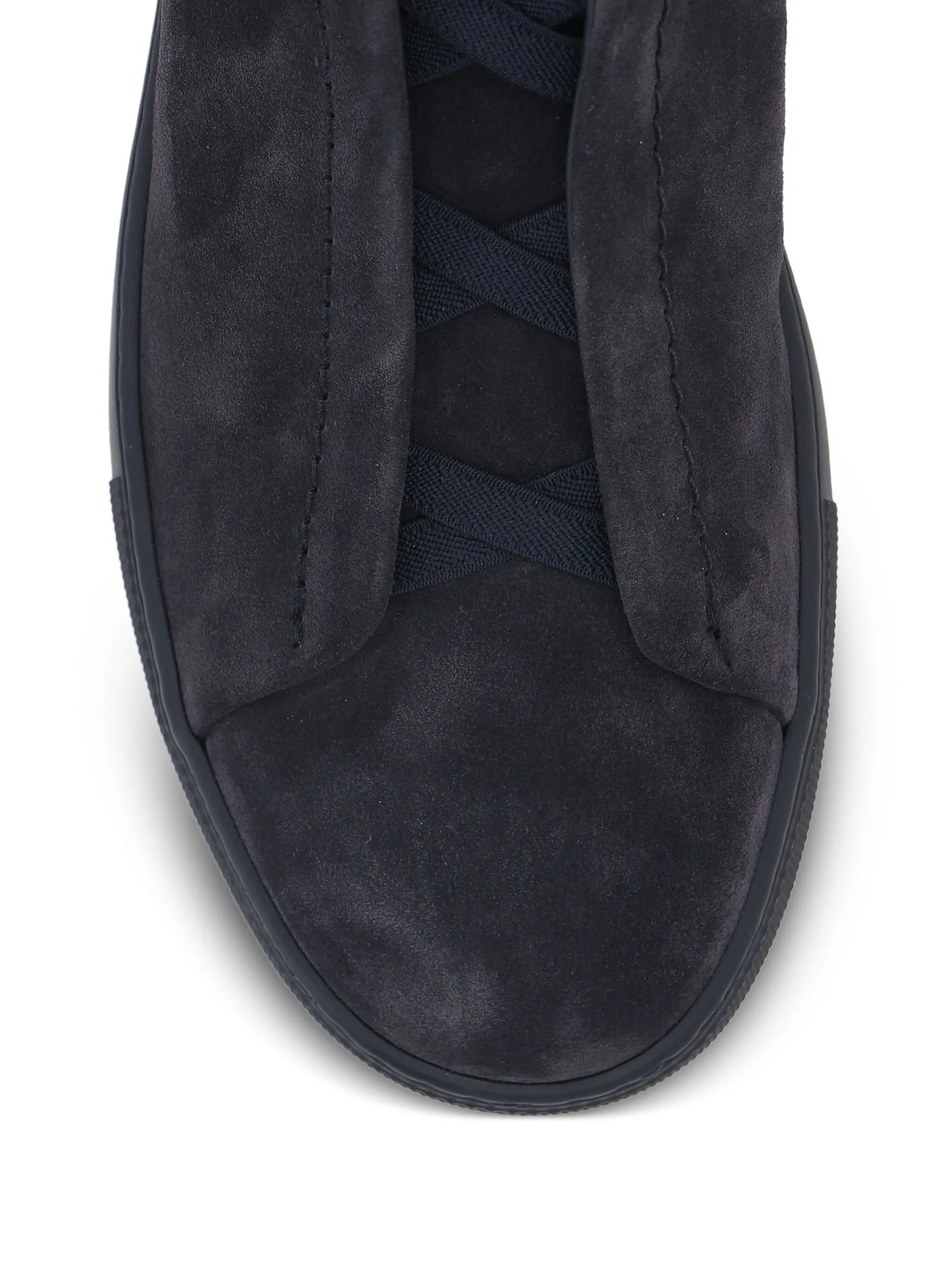 elasticated-panel suede sneakers