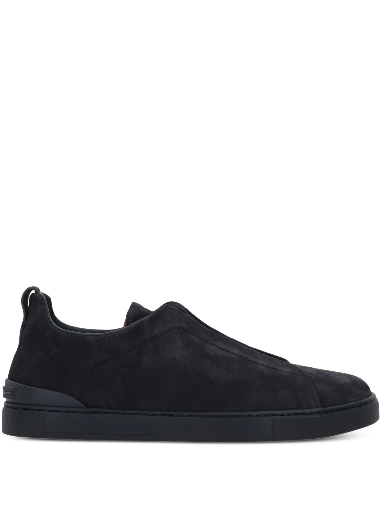 elasticated-panel suede sneakers